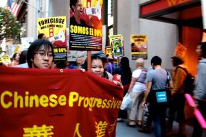 Protestors with the Chinese Progressive Association are part of the 99% (Photo by Bea Quiz'em)