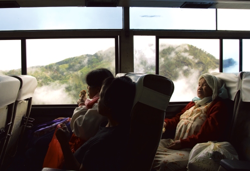 On a bus driving up and through the Mountain Provinces in the Philippines (photo by R. Lozada)