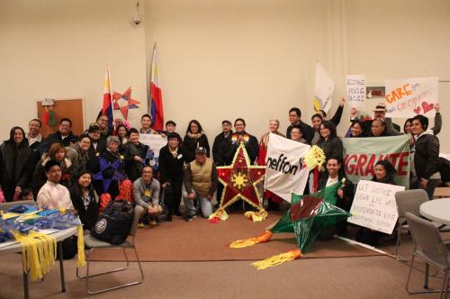NEFFCON Nor-Cal gathers to urge the Philippine government to engage in the peace process. Photo by Megumi Yoshida.